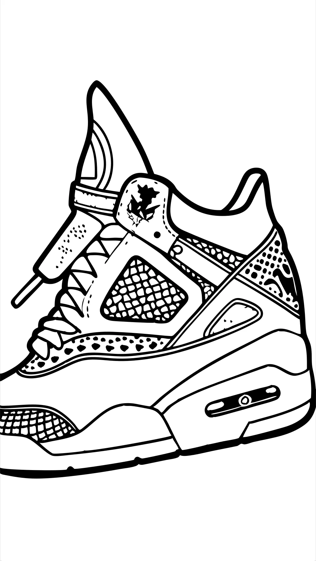 Jordan 4 Página para colorear